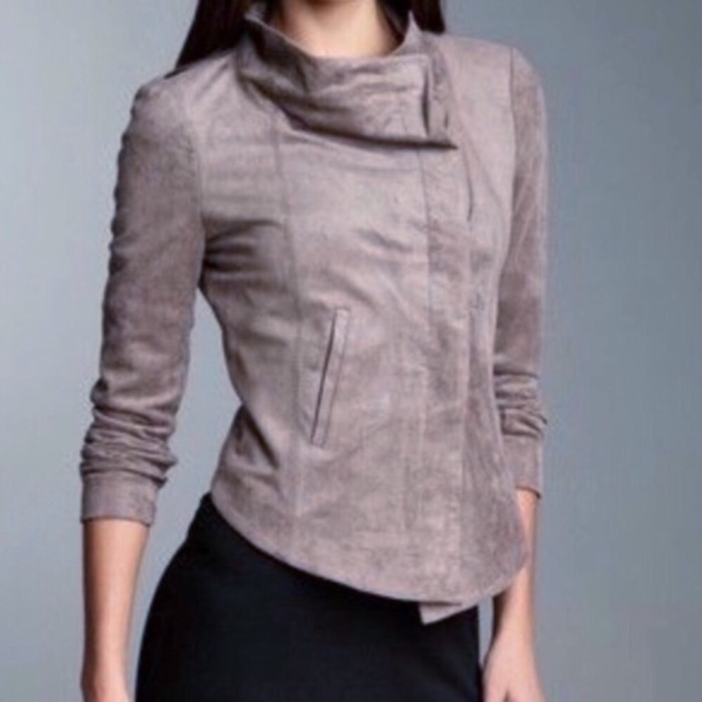 BCBGMaxazria Misty Morning Faux Suede jacket